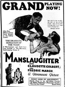 Manslaughter (1930) Online